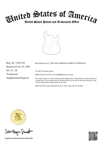 Guitar body picture frame