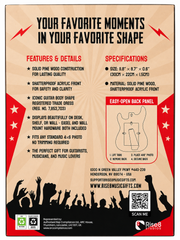 Rise8 Guitar Body Picture Frame 4x6, Gift for Guitar Players & Musicians