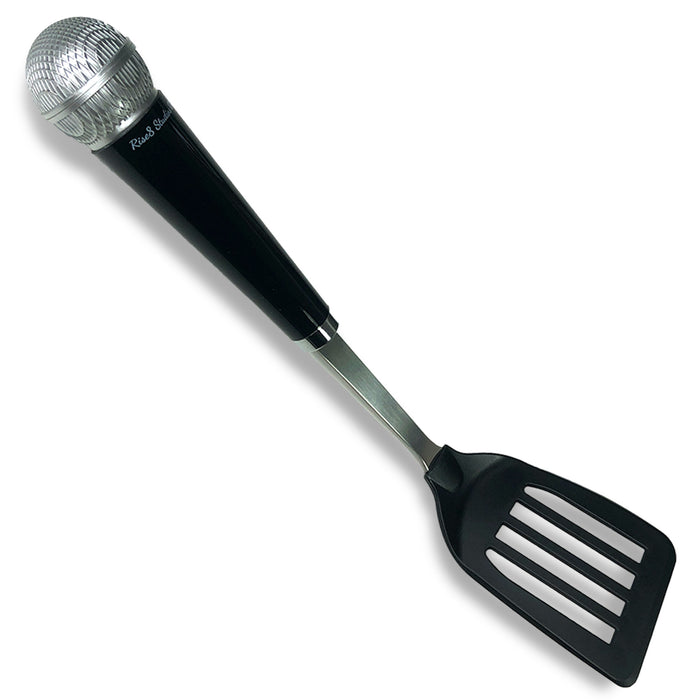 Novelty Microphone Kitchen Utensil (Spoon or Spatula) - Funny Kitchen Gadget Gift for Singers, Karaoke Lovers, Musicians - Fun Cooking Utensil for Men & Women