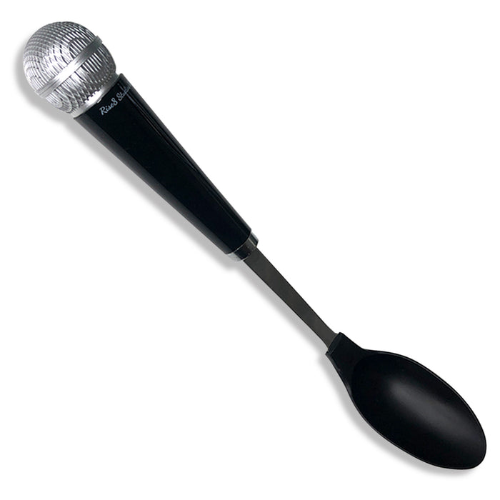 Novelty Microphone Kitchen Utensil (Spoon or Spatula) - Funny Kitchen Gadget Gift for Singers, Karaoke Lovers, Musicians - Fun Cooking Utensil for Men & Women