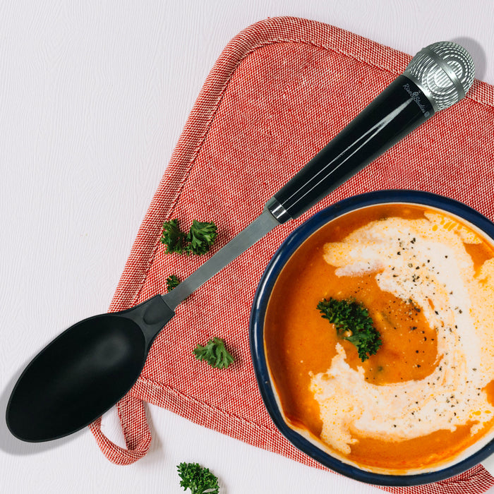 Novelty Microphone Kitchen Utensil (Spoon or Spatula) - Funny Kitchen Gadget Gift for Singers, Karaoke Lovers, Musicians - Fun Cooking Utensil for Men & Women